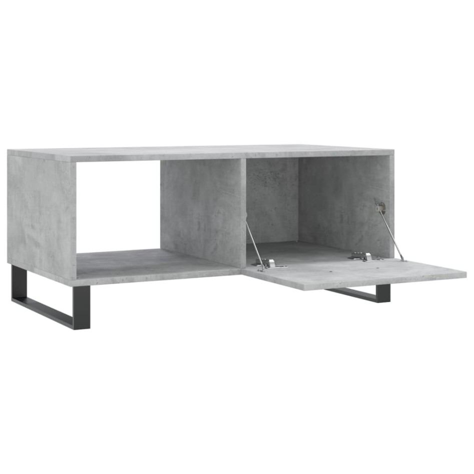 Mesa de centro madera contrachapada gris hormigón 90x50x40