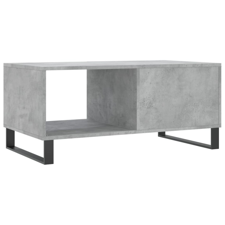 Mesa de centro madera contrachapada gris hormigón 90x50x40