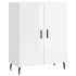 Aparador de madera contrachapada blanco brillante 69,5x34x90