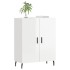 Aparador de madera contrachapada blanco brillante 69,5x34x90