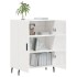 Aparador de madera contrachapada blanco brillante 69,5x34x90