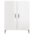Aparador de madera contrachapada blanco brillante 69,5x34x90