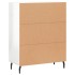 Aparador de madera contrachapada blanco brillante 69,5x34x90