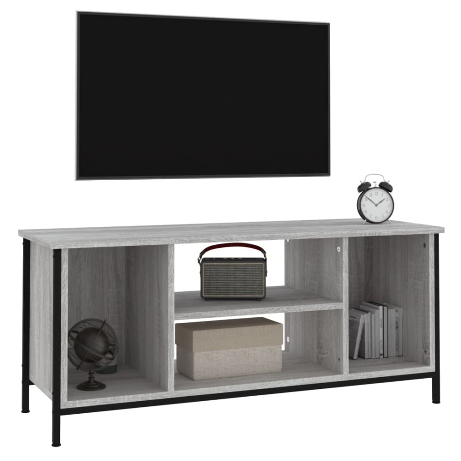 Mueble para TV madera contrachapada gris Sonoma 102x35x45
