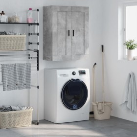 Armario de pared madera ingeniería gris hormigón 69,5x34x90