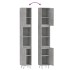 Armario de baño madera contrachapada gris hormigón 30x30x190