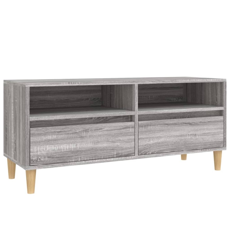 Mueble de TV madera contrachapada gris Sonoma 100x34,5x44,5