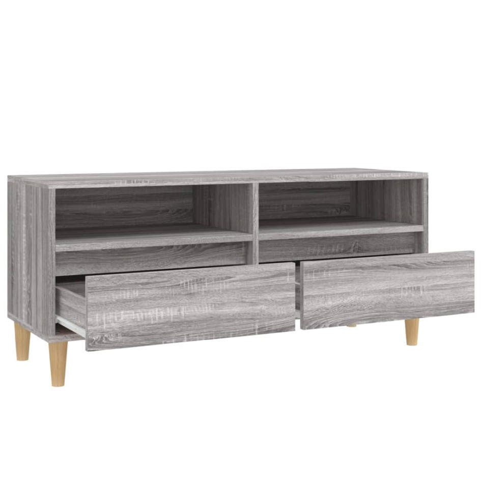 Mueble de TV madera contrachapada gris Sonoma 100x34,5x44,5
