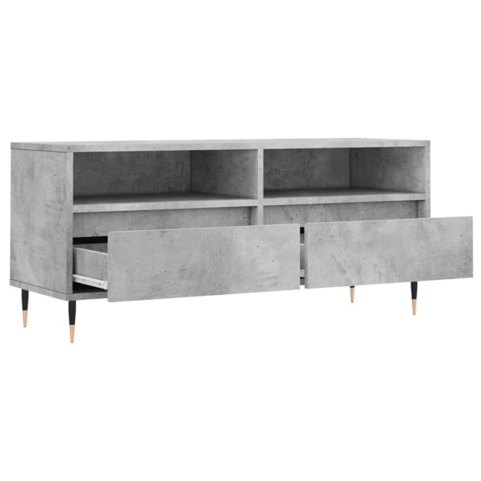 Mueble de TV madera contrachapada gris hormigón