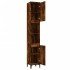 Armario de baño madera contrachapada roble ahumado 30x30x190