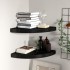 Estantes flotantes de esquina 2 uds MDF negro 35x35x3,8