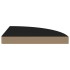 Estantes flotantes de esquina 2 uds MDF negro 35x35x3,8