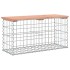 Banco jardín diseño gaviones madera abeto Douglas 83x31,5x42