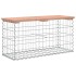 Banco jardín diseño gaviones madera abeto Douglas 83x31,5x42