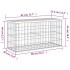 Banco jardín diseño gaviones madera abeto Douglas 83x31,5x42