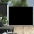 Toldo lateral retráctil de jardín negro 140x500