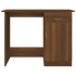 Escritorio de madera contrachapada marrón roble 100x50x76