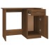 Escritorio de madera contrachapada marrón roble 100x50x76
