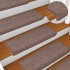 Alfombras de peldaños de escalera 15 uds marrón 65x21x4