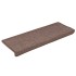 Alfombras de peldaños de escalera 15 uds marrón 65x21x4