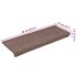 Alfombras de peldaños de escalera 15 uds marrón 65x21x4