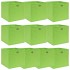 Cajas de almacenaje 10 uds tela verde 32x32x32