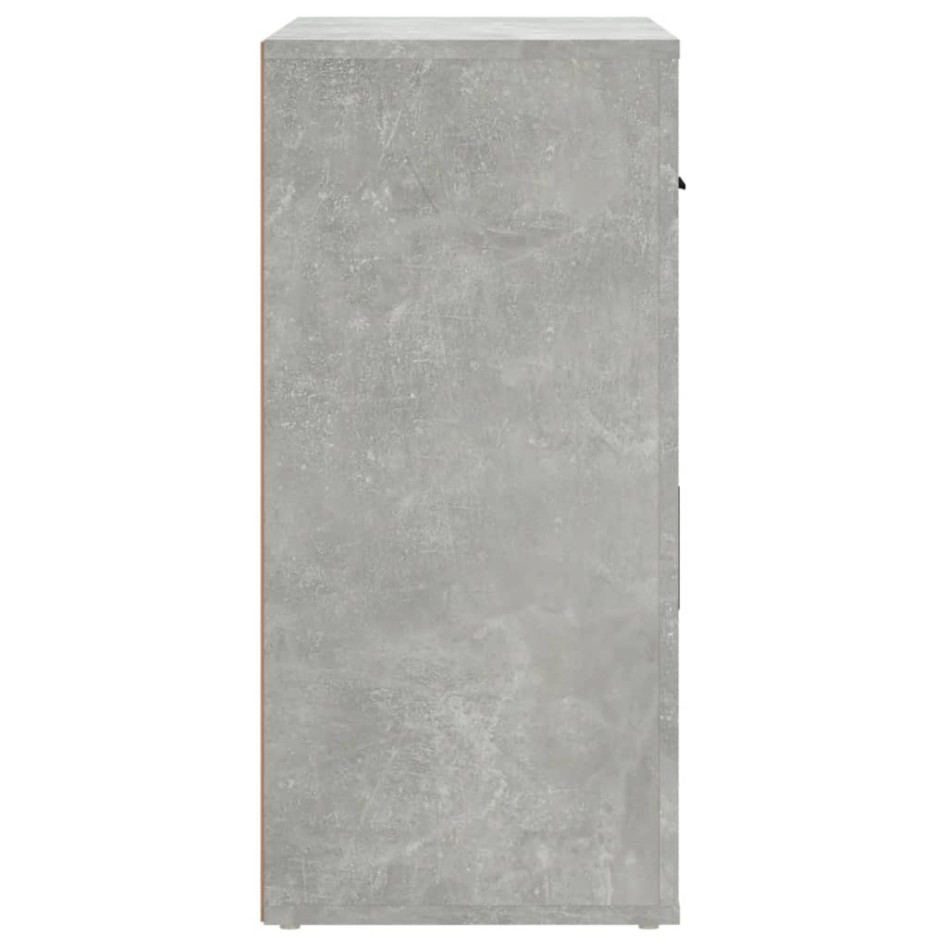 Aparador de madera contrachapada gris hormigón 80x33x70