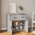 Aparador de madera contrachapada gris hormigón 80x33x70