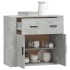 Aparador de madera contrachapada gris hormigón 80x33x70