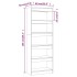 Estantería/divisor madera ingeniería gris Sonoma 60x30x166