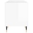 Mueble discos madera contrachapada blanco brillo 121x38x48
