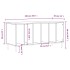 Mueble discos madera contrachapada blanco brillo 100x38x48
