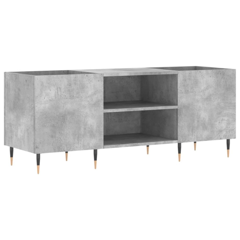Mueble discos madera contrachapada gris hormigón 121x38x48