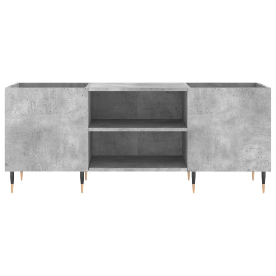 Mueble discos madera contrachapada gris hormigón 121x38x48