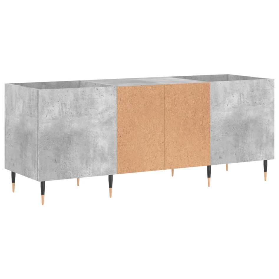 Mueble discos madera contrachapada gris hormigón 121x38x48
