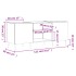 Mueble discos madera contrachapada gris hormigón 121x38x48