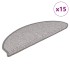 Alfombrillas autoadhesivas sisal 15 uds platina 65x21x4