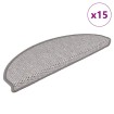 Alfombrillas autoadhesivas sisal 15 uds platina 65x21x4 cm