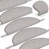 Alfombrillas autoadhesivas sisal 15 uds platina 65x21x4