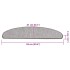 Alfombrillas autoadhesivas sisal 15 uds platina 65x21x4