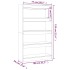 Estantería/divisor madera de ingeniería blanco 80x30x135