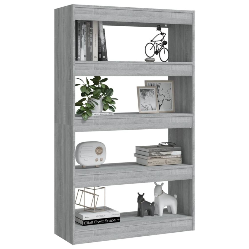 Estantería/divisor madera ingeniería gris Sonoma 80x30x135