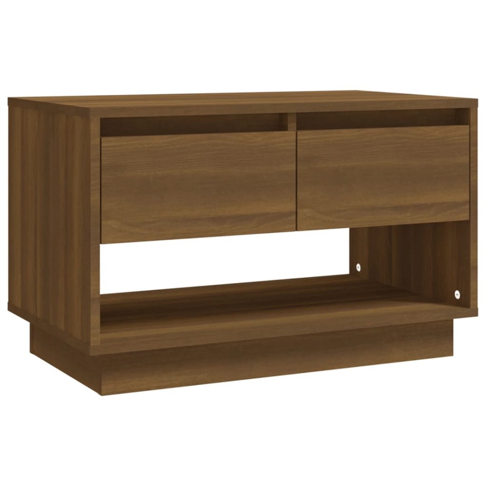 Mueble de TV de madera de ingeniería marrón roble 70x41x44
