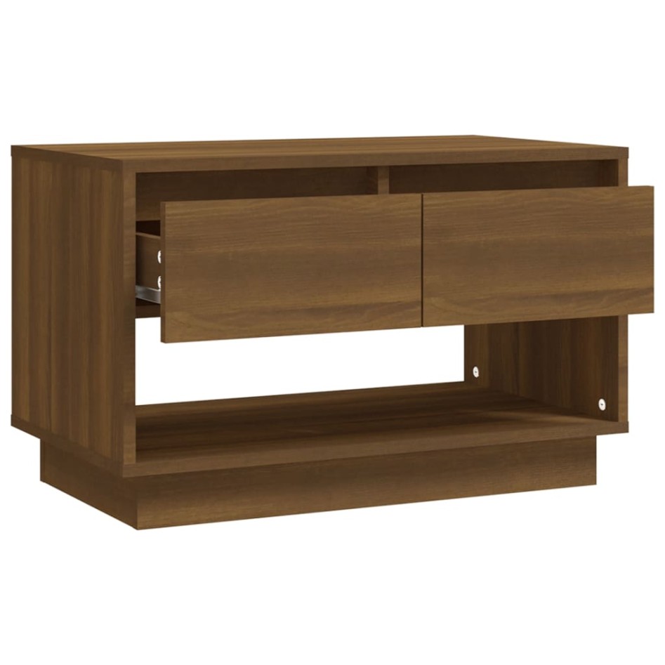 Mueble de TV de madera de ingeniería marrón roble 70x41x44