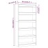 Estantería/divisor madera ingeniería roble ahumado 80x30x166