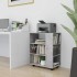 Armario ruedas madera contrachapada gris hormigón 60x35x75