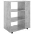 Armario ruedas madera contrachapada gris hormigón 60x35x75