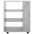 Armario ruedas madera contrachapada gris hormigón 60x35x75