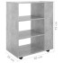 Armario ruedas madera contrachapada gris hormigón 60x35x75