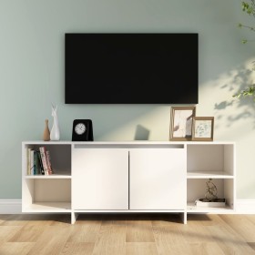 Mueble para TV madera contrachapada blanco 130x35x50
